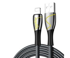 USB laidas, skirtas Lightning Joyroom S-2030K6 2.4A 2m (juodas)