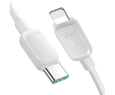 Joyroom Multi-Color Series A14 USB-C / Lightning 20W kabelis 1.2 m – baltos spalvos