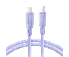 USB kabelis Joyroom (S-A34) „USB-C (Type-C) į USB-C (Type-C)“ (60W 1m) violetinis