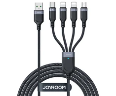 USB duomenų kabelis Joyroom S-1T4018A18 4in1 USB-C / Lightning / 3.5A /1.2m (juodas)