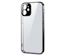 Joyroom New Beauty Series ultra plonas with electroplated frame iPhone 12 Pro dėklas telefonui juodos spalvos (JR-BP743)