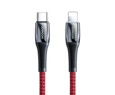 Joyroom S-1224K2 USB-C / Lightning PD kabelis 20W 2.4A 1.2m – raudonos spalvos