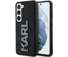 Samsung Galaxy S23 Karl Lagerfeld dėklas 3D Rubber Glitter Logo (KLHCS23S3DMBKCK) juodos spalvos