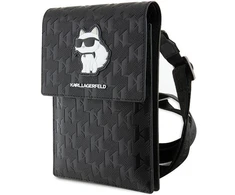 Karl Lagerfeld krepšys Saffiano Monogram Choupette (KLWBSAKHPCK) juodos spalvos