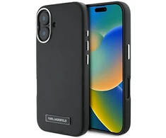 Apple iPhone 16 Plus Karl Lagerfeld FW Metal Plate MagSafe (KLHMP16MPGMSRPK) dėklas telefonui juodos spalvos
