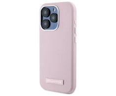 Karl Lagerfeld KLHMP15XPGMSRPP Apple iPhone 15 Pro Max 6.7″ rožinės spalvos kietas dėklas FW Metal Plate MagSafe