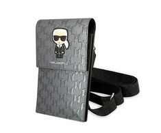 Dėklas Karl Lagerfeld krepšys Ikonik Karl Monogram Patch (KLWBSAMIPG) sidabrinės spalvos