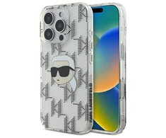 Karl Lagerfeld IML Karl Head Electroplated - dėklas skirtas Apple iPhone 16 Pro transparent