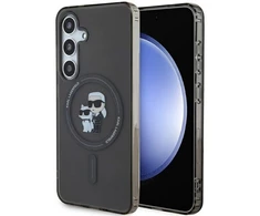 Samsung Galaxy S24 Karl Lagerfeld Dėklas IML Karl&amp;Choupette MagSafe (KLHMS24SHGKCNOK) juodos spalvos