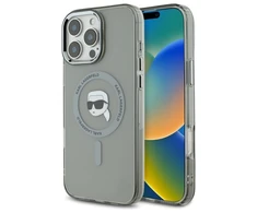 Karl Lagerfeld IML Metal Karl Head MagSafe Apple iPhone 16 Pro Case - dėklas telefonui juodos spalvos