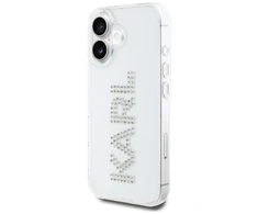 Karl Lagerfeld IML Rhinestones Logo iPhone 16 dėklas – skaidrus