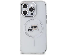 Karl Lagerfeld KLHMP14LHLSKCH Apple iPhone14 Pro 6.1″ baltos spalvos kietas dėklas IML Metal Karl&amp;Choupette Head MageSaf