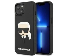 Apple iPhone 14 plus Karl Lagerfeld dėklas 3D Rubber Karl`s Head juodos spalvos