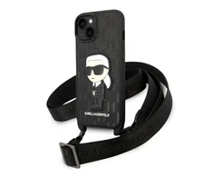 Karl Lagerfeld NFT Monogram Ikonik Patch - dėklas skirtas Apple iPhone 14 Juodas