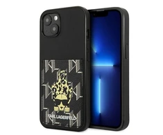 Apple iPhone 13 Karl Lagerfeld dėklas Karlimals Cardslot (KLHCP13MCANCNK) juodos spalvos