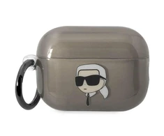 Apple AirPods Pro 2 Karl Lagerfeld Ikonik Karl Lagerfeld (KKLAP2HNIKTCK) ausinių dėklas juodos spalvos