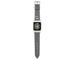 Išmaniojo laikrodžio Apple 4/5/6/7/SE Karl Lagerfel silikoninis dirželis, Pilkos spalvos, 42/44/45mm