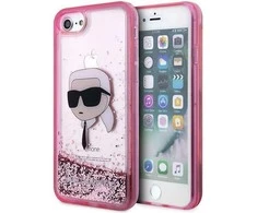 Karl Lagerfeld KLHCI8LNKHCP Apple iPhone 7/8/SE 2020 / SE 2022 rožinės spalvos kietas dėklas Glitter Karl Head