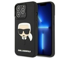 Karl Lagerfeld 3D Rubber Karl's Head - dėklas skirtas Apple iPhone 13 Pro juodos spalvos
