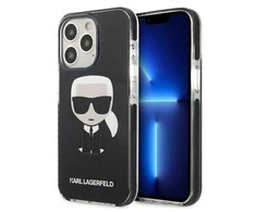 Apple iPhone 13 Pro Karl Lagerfeld dėklas Iconik Karl (KLHCP13LTPEIKK) juodos spalvos
