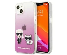 Dėklas Karl Lagerfeld KLHCP13SCKTRP HARDCASE KARL&amp;CHOUPETTE IPHONE 13 MINI Rožinis