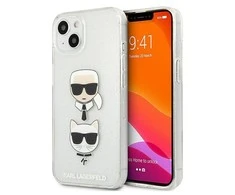 Dėklas Karl Lagerfeld HARDCASE KLHCP13SKCTUGLS IPHONE 13 MINI GLITTER KARL'S&amp;CHOUPETTE Sidabrinis