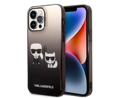 Dėklas Karl Lagerfeld KLHCP14LTGKCK iPhone 14 Pro 6.1 "hardcase juodas / juodas Gradient Ikonik Karl &amp; Choupette