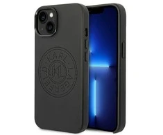 Karl Lagerfeld KLHCP14MFWHK Apple iPhone 14 Plus 6,7" dėklas telefonui juodos spalvos Leather Perforated Logo