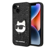 Apple iPhone 14 Plus Karl Lagerfeld dėklas Glitter Choupette Patch (KLHCP14MG2CPK) juodos spalvos