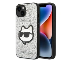 Apple iPhone 14 Plus Karl Lagerfeld dėklas Glitter Choupette Patch (KLHCP14MG2CPS) sidabrinės spalvos