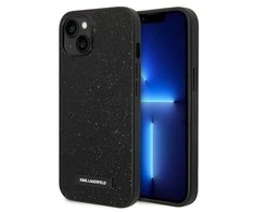 Apple iPhone 14 Plus Karl Lagerfeld dėklas Glitter Plaque Logo (KLHCP14MG2ELK) juodos spalvos