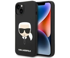 Dėklas Karl Lagerfeld KLHCP14MSLKHBK IPHONE 14 PLUS / 15 PLUS 6.7 "HARDCASE JUODA / Juodas SILICONE KARL`S HEAD