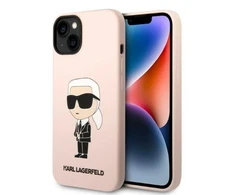 Dėklas Karl Lagerfeld KLHCP14MSNIKBCP IPHONE 14 PLUS / 15 PLUS 6.7 "HARDCASE Rožinis / Rožinis SILICONE IKONIK