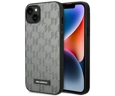 Dėklas Karl Lagerfeld KLHCP14SSAKLHPG iPhone 14 6.1 "hardcase pilka / pilka Saffiano Mono Metal Logo