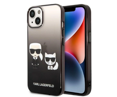 Dėklas Karl Lagerfeld KLHCP14STGKCK iPhone 14 6,1 "hardcase juodas / juodas Gradient Ikonik Karl &amp; Choupette