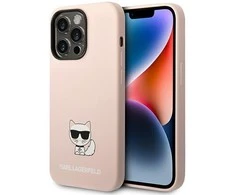 Apple iPhone 14 Pro Max Karl Lagerfeld dėklas Silicone Choupette Body light rožinės spalvos
