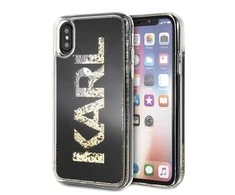 Dėklas Karl Lagerfeld Karl Logo Glitter iPhone X/Xs Case - Juodas