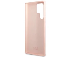 Karl Lagerfeld KLHCS23LSNIKBCP Samsung Galaxy S23 Ultra S918 kietas dėklas rožinės spalvos Silicone Ikonik