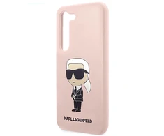 Karl Lagerfeld KLHCS23MSNIKBCP S23+ S916 kietas dėklas rožinės spalvos Silicone Ikonik