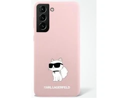 Samsung Galaxy S23 Karl Lagerfeld silikoninis dėklas Choupette (KLHCS23SSNCHBCP) rožinės spalvos