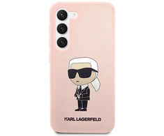 Karl Lagerfeld KLHCS23SSNIKBCP S23 S911kietas dėklas rožinės spalvos Silicone Ikonik