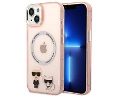 Karl Lagerfeld Karl&amp;Choupette Aliuminio MagSafe - dėklas skirtas Apple iPhone 14 Plus Rožinė
