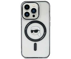 Apple iPhone 15 Karl Lagerfeld Hardcase IML Karl`s Head MagSafe (KLHMP15SHKHNOTK) dėklas telefonui skaidrus