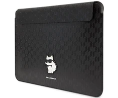 Nešiojamo kompiuterio dėklas 16" Karl Lagerfeld Saffiano Monogram Choupette (KLCS16SAKHPCK) juodos spalvos