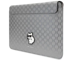 Karl Lagerfeld dėklas, skirtas KLCS16SAKHPCK 14” sidabrinis dėklas, skirtas Mono Saffiano Choupette