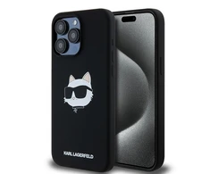 Apple iPhone 15 Pro Max Karl Lagerfeld dėklas Silicone Choupette Head (KLHMP15XSCHPPLK)