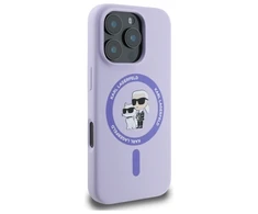 Karl Lagerfeld KLHMP16LSCMKCRHU Apple iPhone 16 Pro 6.3″ violetinės spalvos kietas dėklas Silicone Karl&Choupette