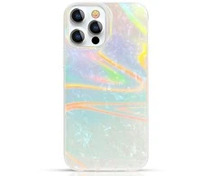 Kingxbar Shell Series luxury elegant phone dėklas telefonui Apple iPhone 13 Pro pearl-mėlynos spalvos