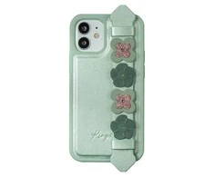 Kingxbar Sweet Series su Swarovski kristalais iPhone 12 mini telefono dėklas žalios spalvos