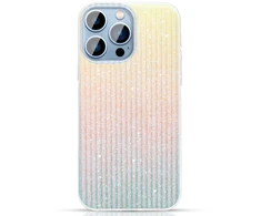 Kingxbar Travel Series luxurious elegant dėklas telefonui Apple iPhone 13 Pro mėlynos ir oranžinės spalvos (Clouds)